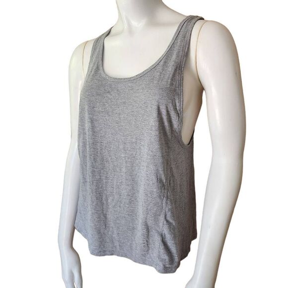 Forever 21 Gray & Red Crisscross Back Tank Top (S) - Picture 1 of 5